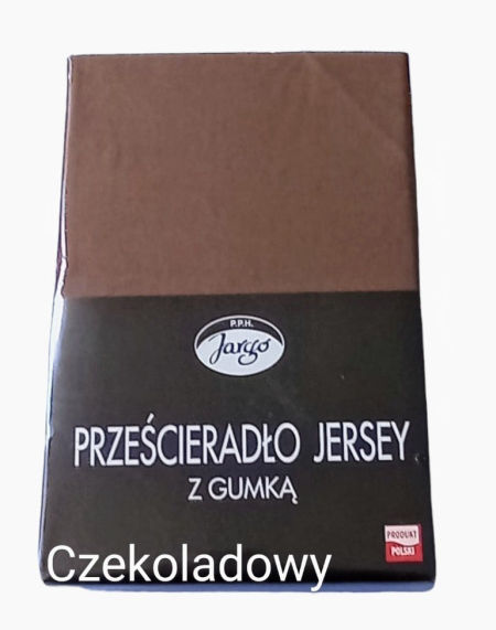 Prześcieradło z gumką , bawełna 100% jersey - czekoladowy