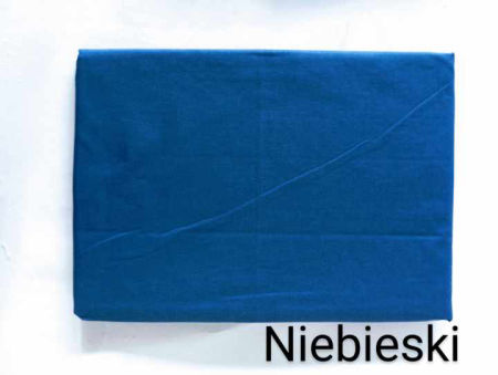 Prześcieradło 160/210 bez gumki 100% bawełna - niebieski 