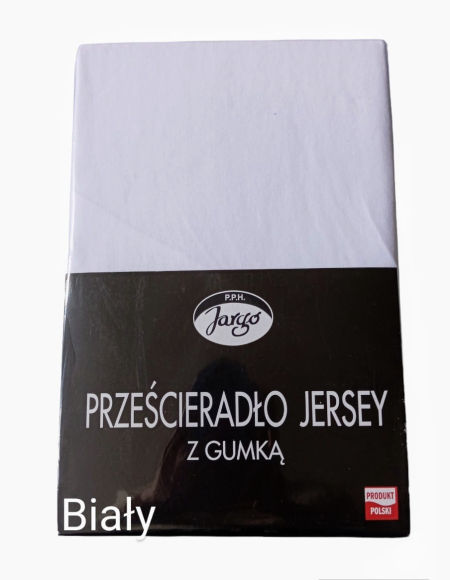 Prześcieradło z gumką , bawełna 100% jersey - biały