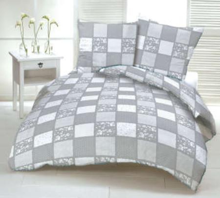 Pościel 100 % bawełna szary paczłork